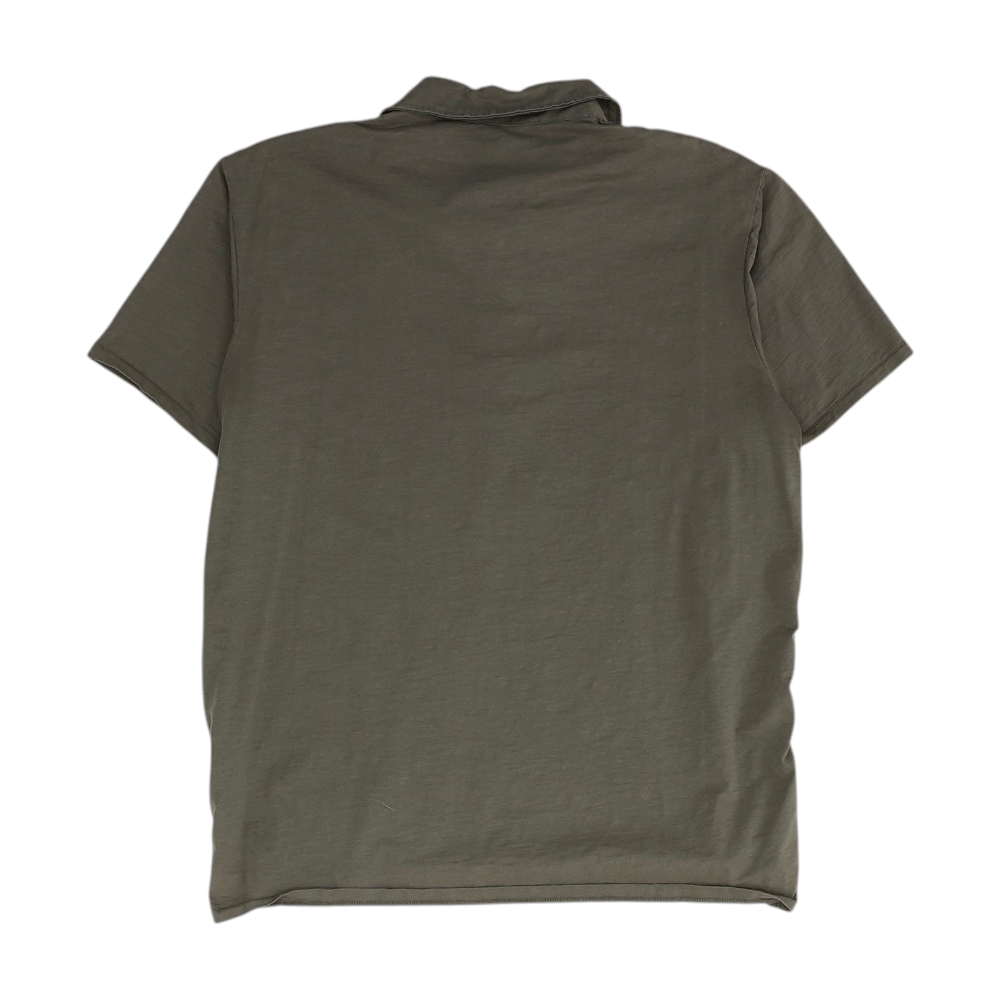 Gray Solid Short Sleeve Polo