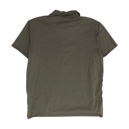 Gray Solid Short Sleeve Polo