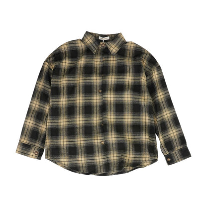 Black Plaid Flannel Button Down