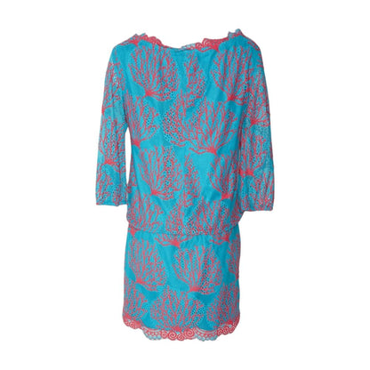 Blue Graphic Mini Dress