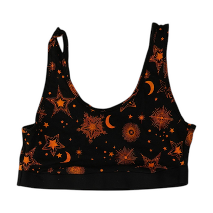 Black Graphic Sports Bra