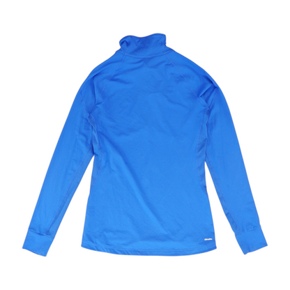 Blue Solid 1/4 Zip Pullover
