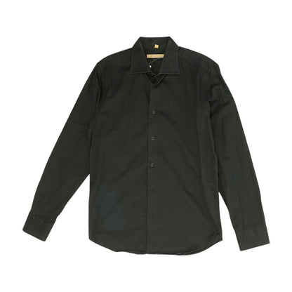 Black Solid Long Sleeve Button Down
