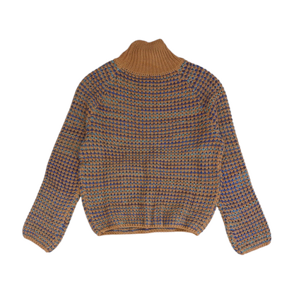 Tan Abstract Pullover Sweater
