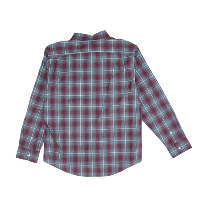 Gray Plaid Long Sleeve Button Down