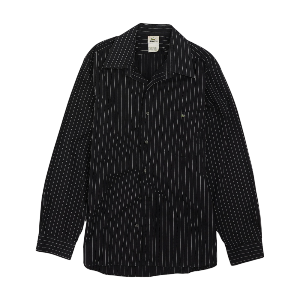 Black Striped Long Sleeve Button Down