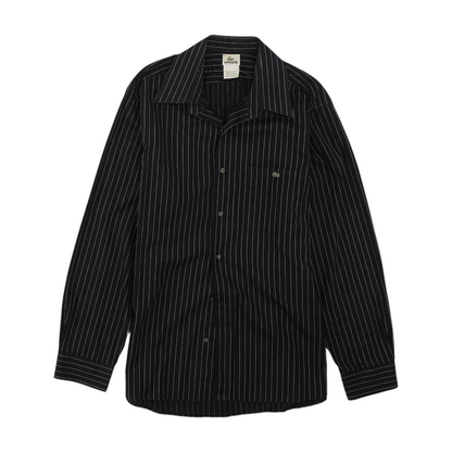 Black Striped Long Sleeve Button Down