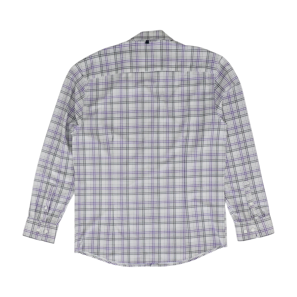 Purple Plaid Long Sleeve Button Down
