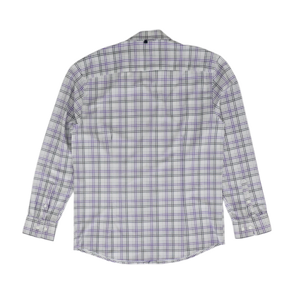 Purple Plaid Long Sleeve Button Down