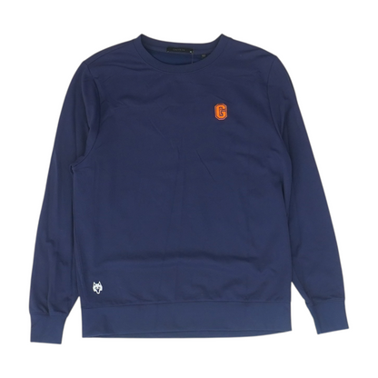 Navy Solid Sweatshirt Pullover