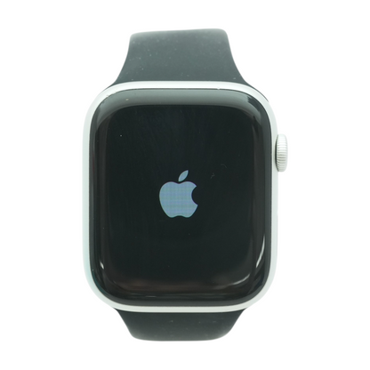 45mm Series 9 Silver Smartwatch Black Band M/L