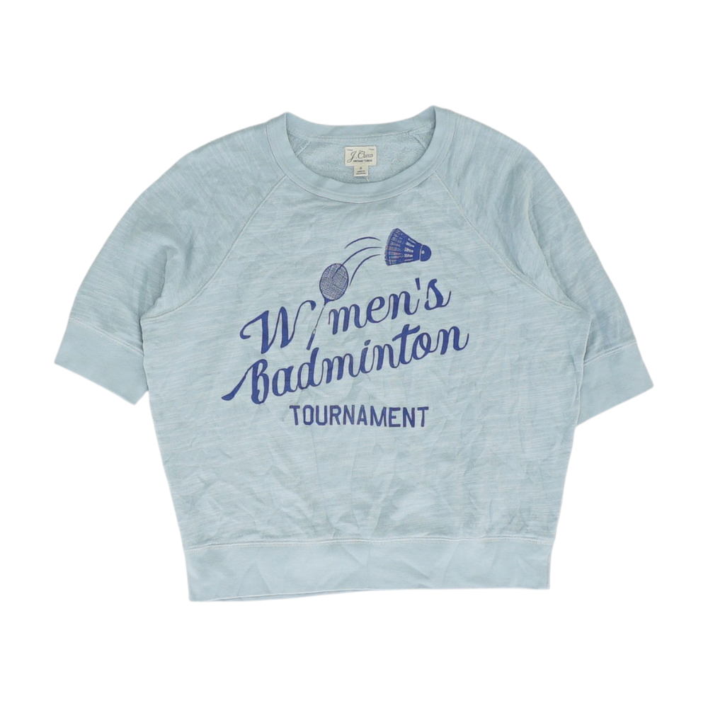 Blue Solid Sweatshirt Pullover