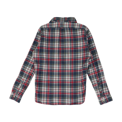 Blue Plaid Long Sleeve Button Down