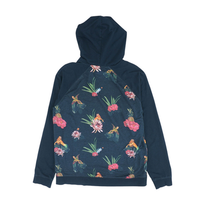Black Floral Hoodie Pullover