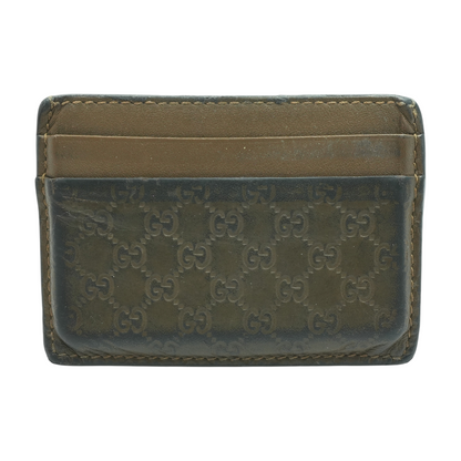 Brown GG Emblem Card Case
