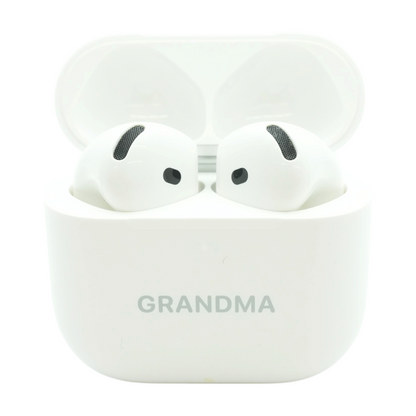 White AirPods 4 Wireless Earbuds with Custom Case