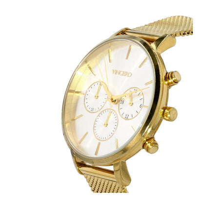 Women's Kleio Gold Tone Mesh Chrongraph Stainless Steel Watch