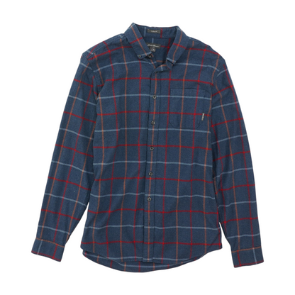 Blue Plaid Flannel Button Down
