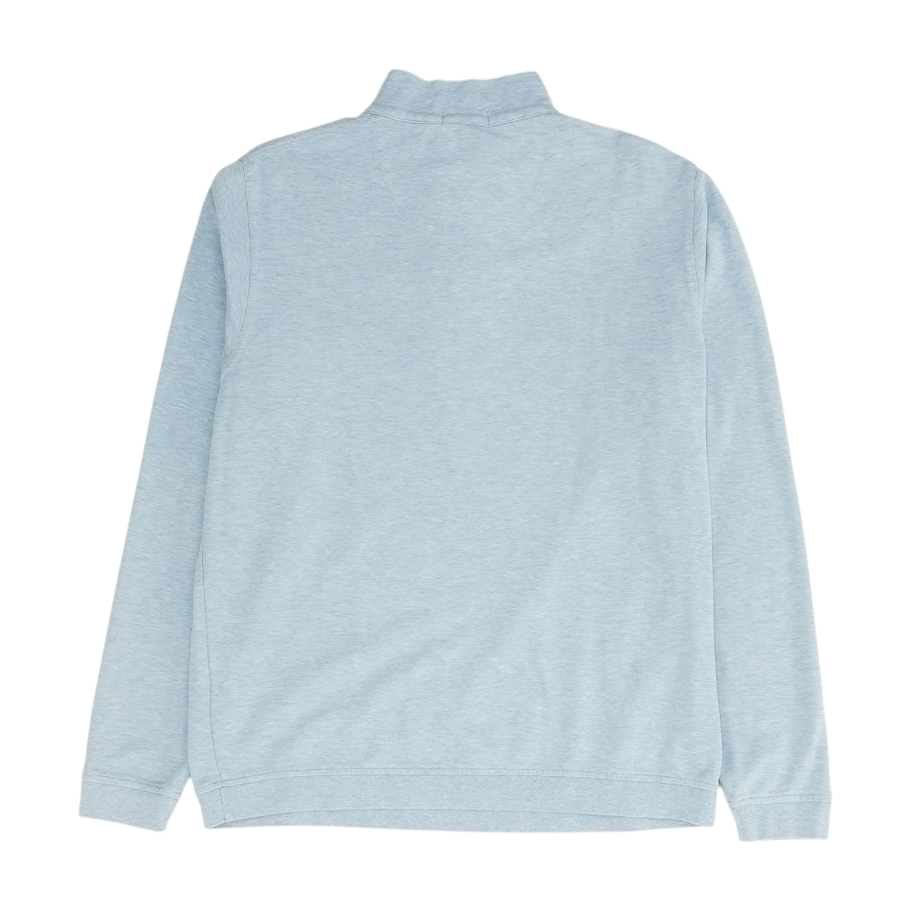 Blue Solid 1/4 Zip Pullover