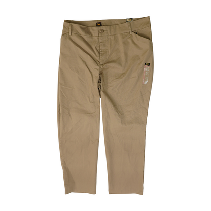 Tan Plus Straight Pants