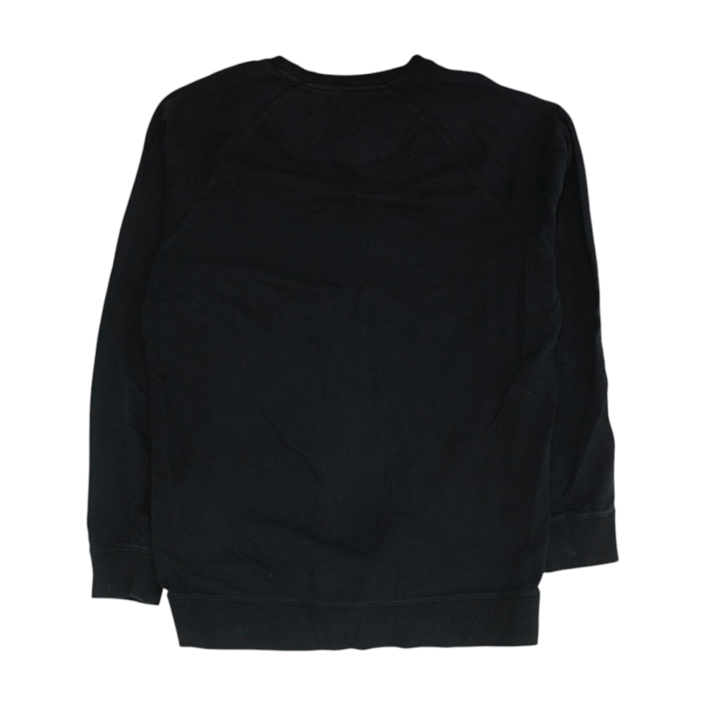 Black Solid Sweatshirt Pullover