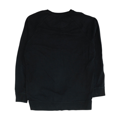 Black Solid Sweatshirt Pullover