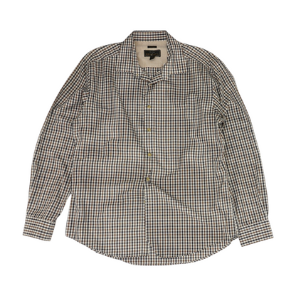 Brown Check Long Sleeve Button Down