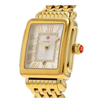 Women's Deco Madison Mid 18K Gold Plated Stainless Steel Diamond Dial Watch