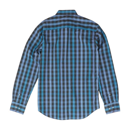 Blue Plaid Long Sleeve Button Down