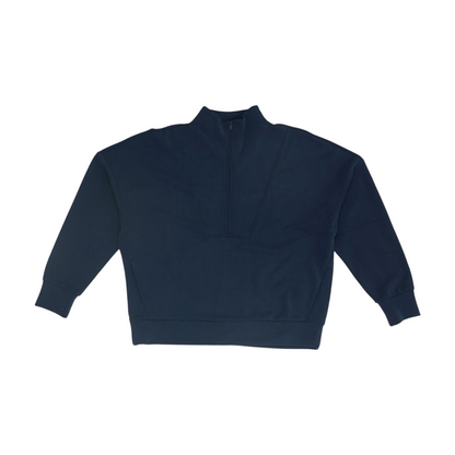 Navy Solid 1/4 Zip Pullover
