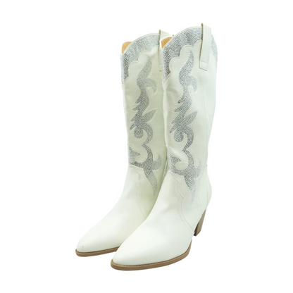 White Knee-High Boots