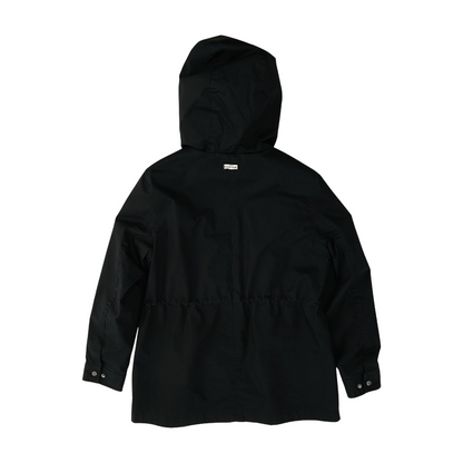 Black Solid Rain Jacket
