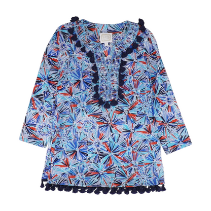 Blue Floral Blouse