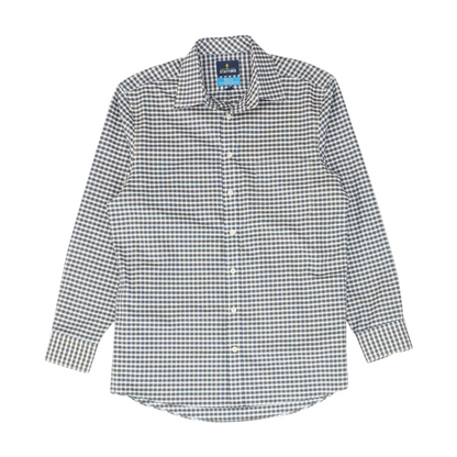 Brown Check Long Sleeve Button Down