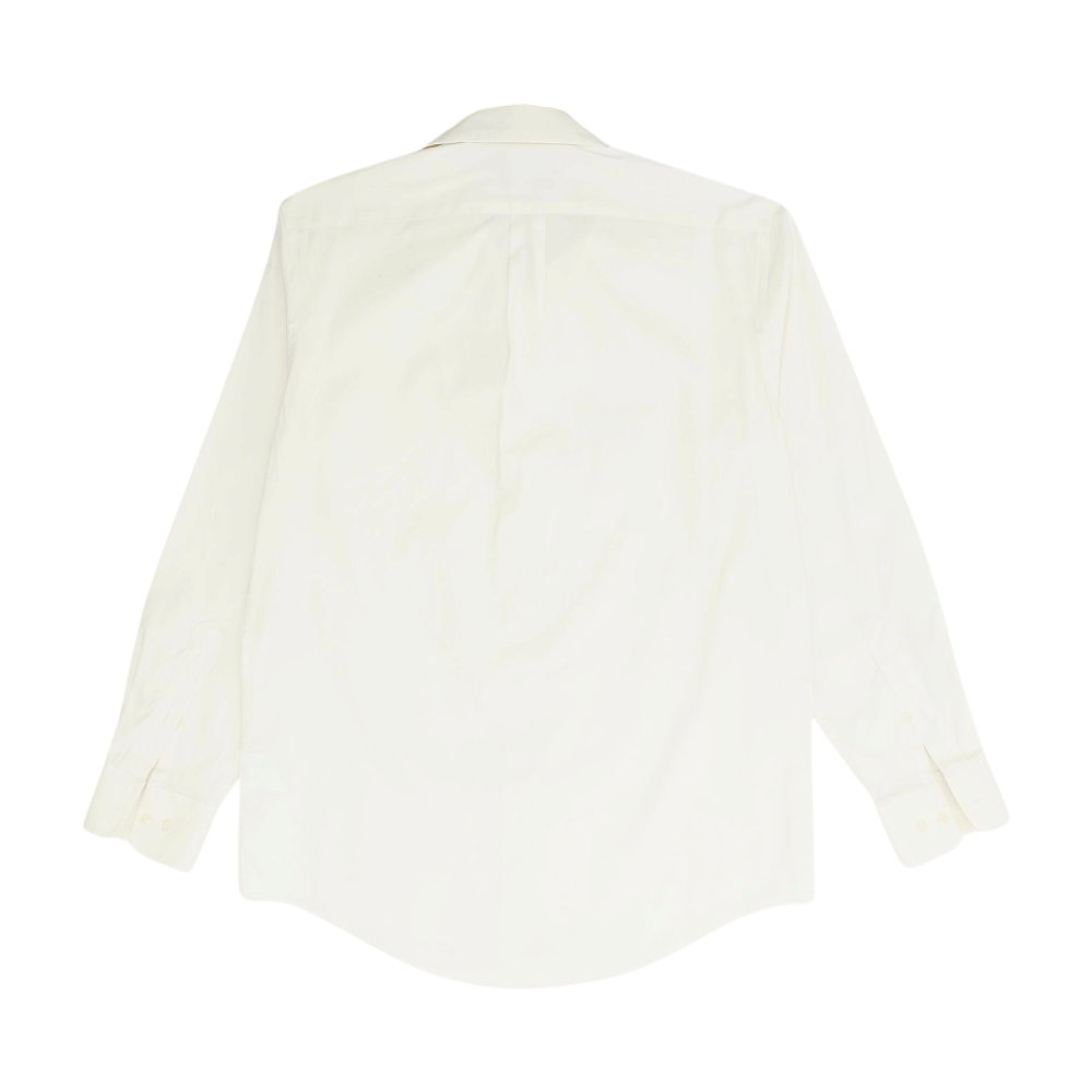 Ivory Solid Long Sleeve Button Down