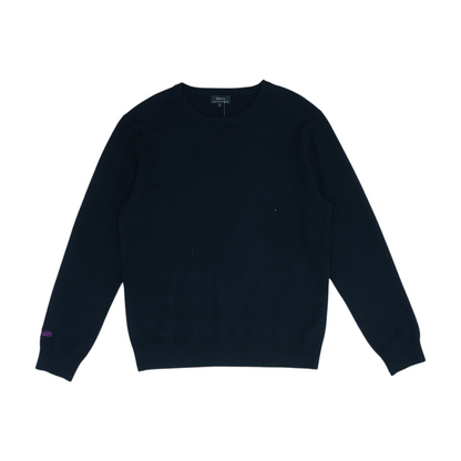Black Solid Pullover Sweater