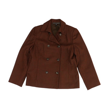 Red Petite Houndstooth Blazer