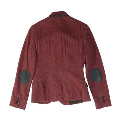 Red Herringbone Blazer
