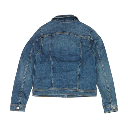 Blue Solid Denim Jacket