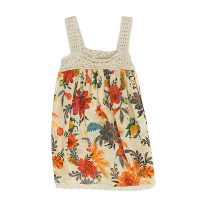 Beige Floral Dress