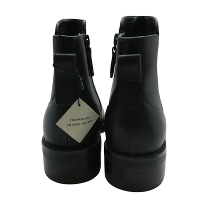 Black Leather Ankle Boots