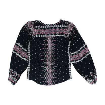 Black Abstract Blouse
