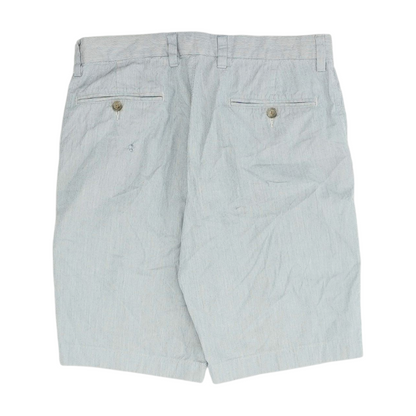 Gray Striped Chino Shorts