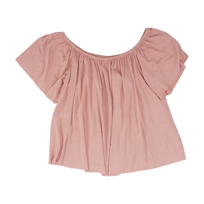 Pink Solid Knit Top