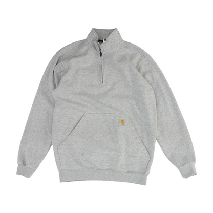 Gray Solid 1/4 Zip Pullover