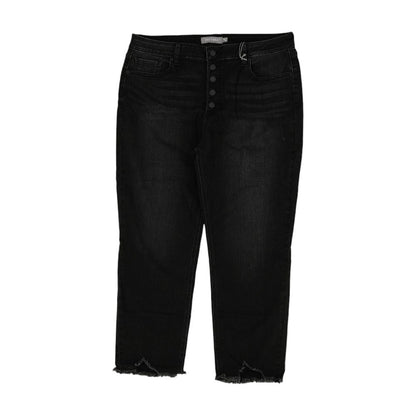 Black High Rise Slim Leg Jeans