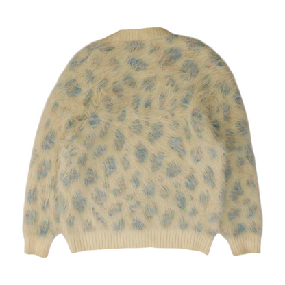 Cream Polka Dot Cardigan Sweater
