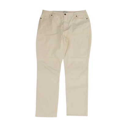 Cream Straight Pants