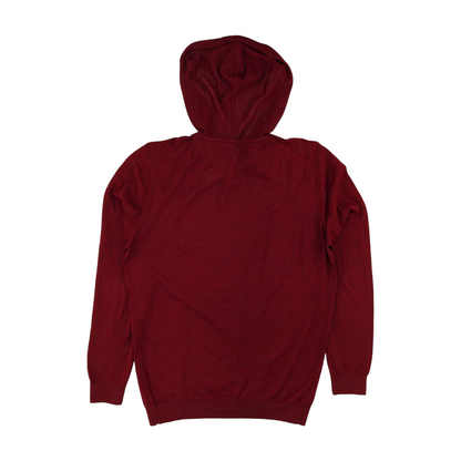 Burgundy Solid Hoodie Pullover