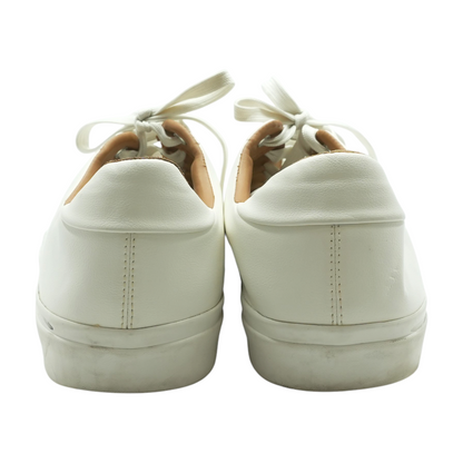 White Low-Top Athletic Shoes